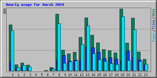 Hourly usage for March 2024