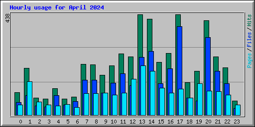 Hourly usage for April 2024